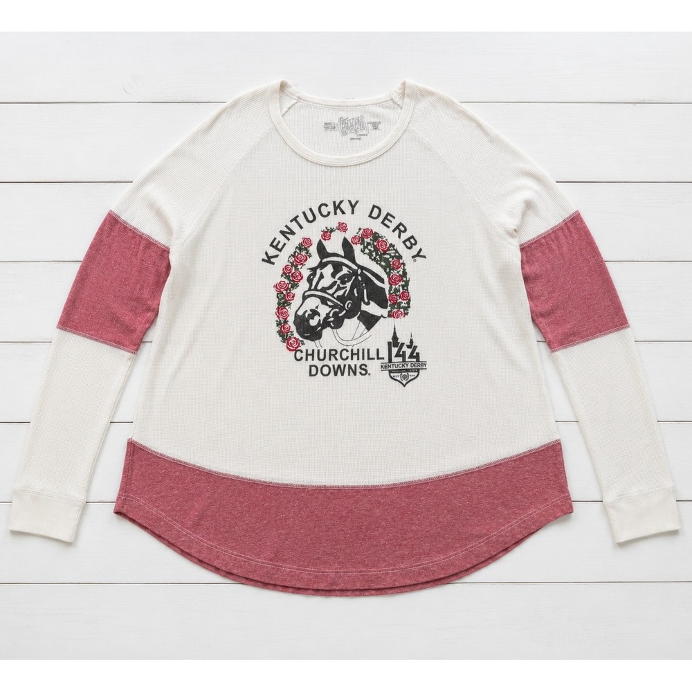Retro Brand Kentucky Derby Churchill Downs Waffle Knit Size Large -4276